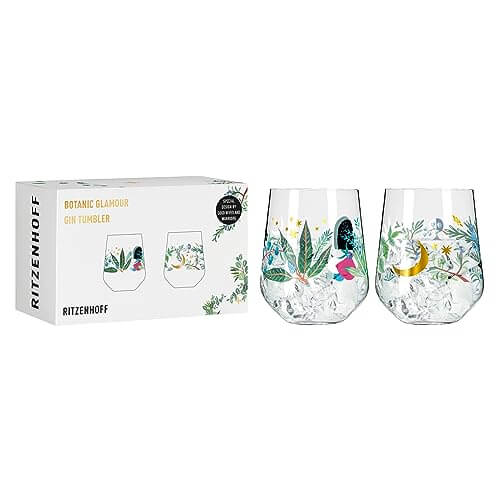 Ritzenhoff Gin-Gläser 700 ml - Set mit 2 Bechern - Serie Botanic Glamour