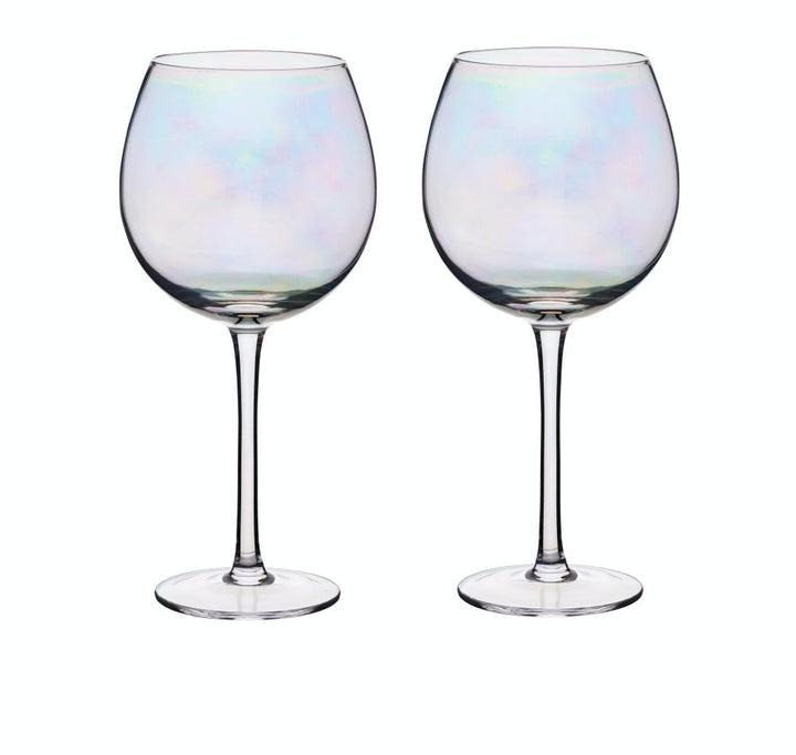 BarCraft Verres À Gin Iridescent Perle Arc-En-Ciel, Lot De 2 Verres Ballon, 500 ml, Emballage Cadeau