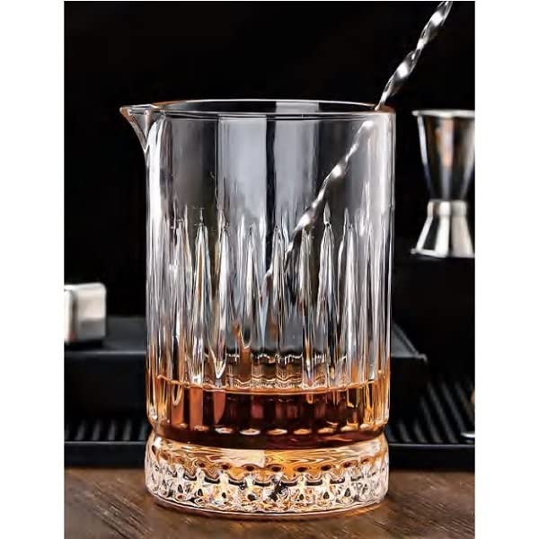 Cocktail Mixing Glass Verre à Mélange Professionnel Timeless pour Barman avec Bec Verseur 75cl Large Capacité Style Rétro Equipement Matériel de Bar Restaurant