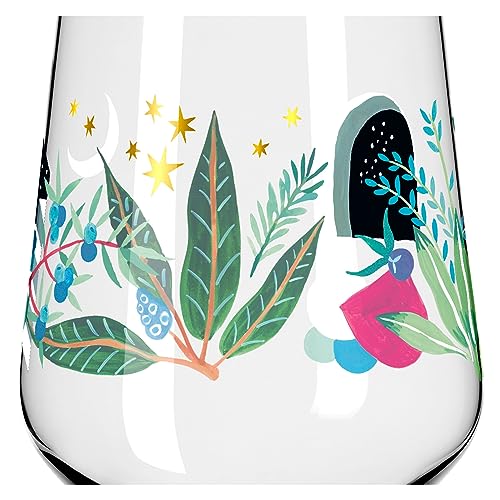 Ritzenhoff 3892001 Verre à gin 700 ml - set de 2 - série Botanic Glamour - 2 tumblers avec motif étoile-lune - Made in Germany