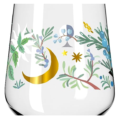 Ritzenhoff 3892001 Verre à gin 700 ml - set de 2 - série Botanic Glamour - 2 tumblers avec motif étoile-lune - Made in Germany