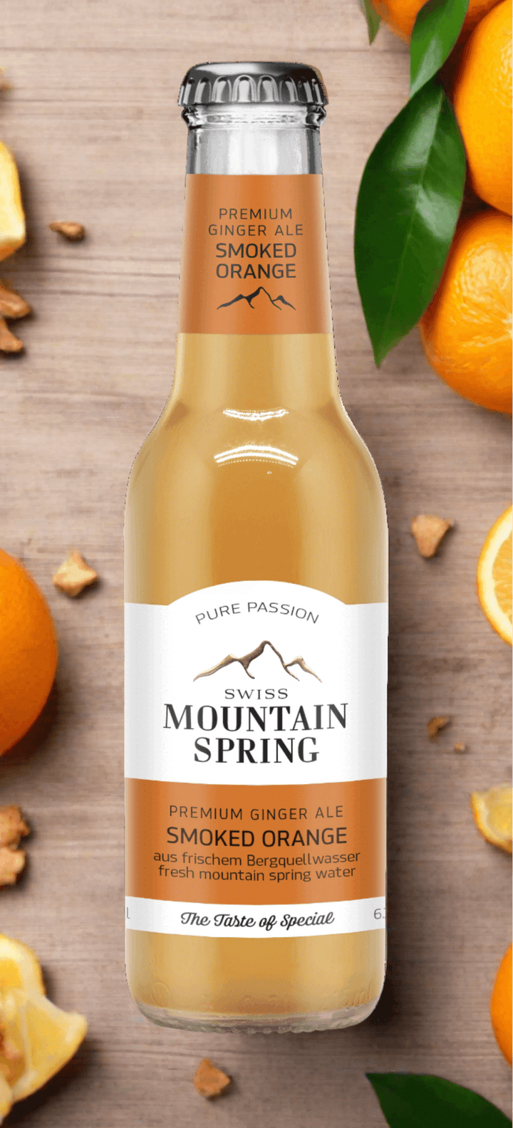 Smoked Orange Ginger Ale Swiss Mountain Spring - GINSATIONS