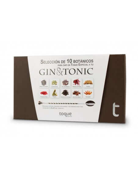Kit de garnish  Gin Tonic Toque avec 10 boataniques et 1 cuillère à bar torsadée Toqque - GINSATIONS